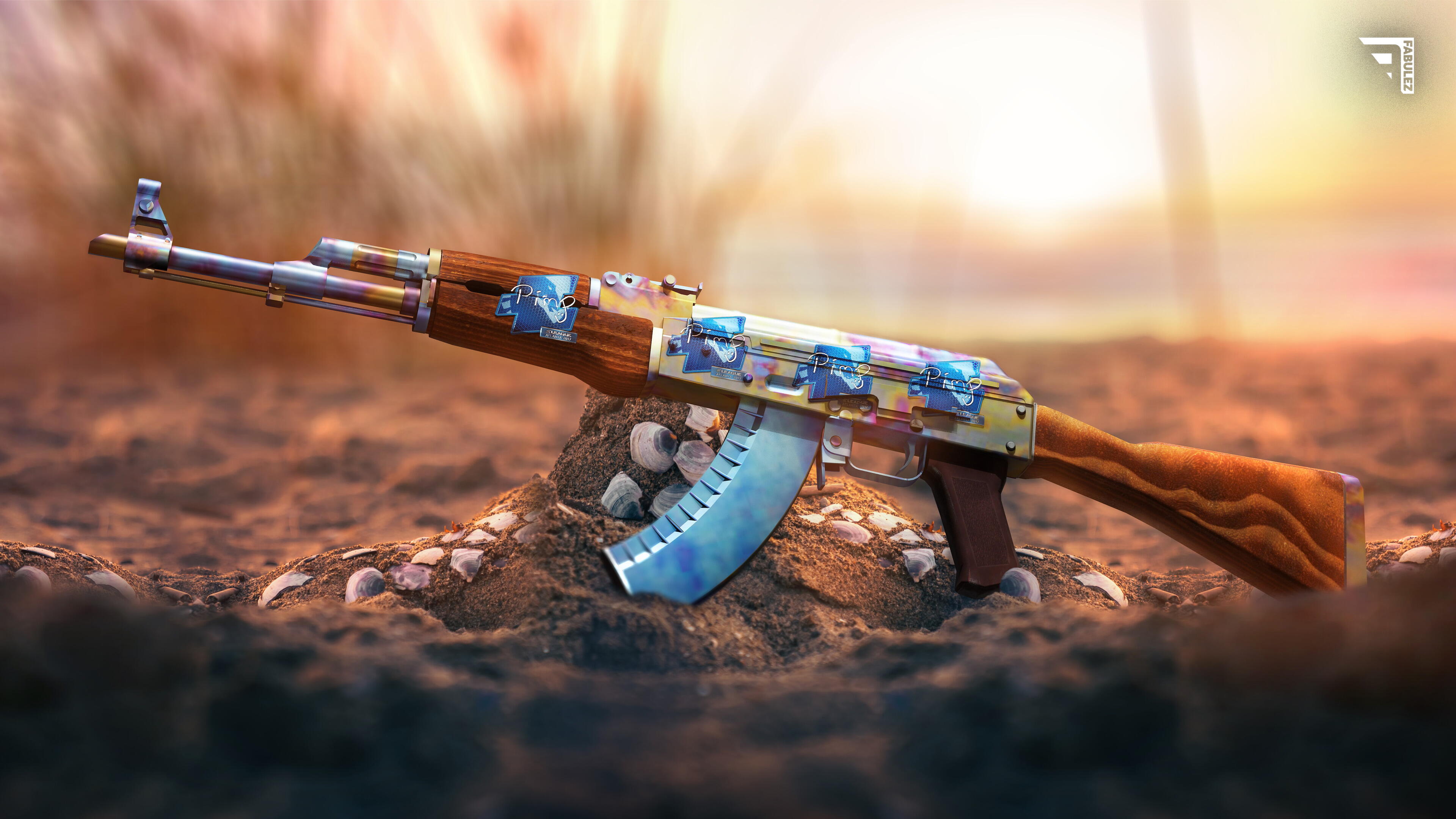 Ak Casehardened Blue Gem Mag 4x Pimp