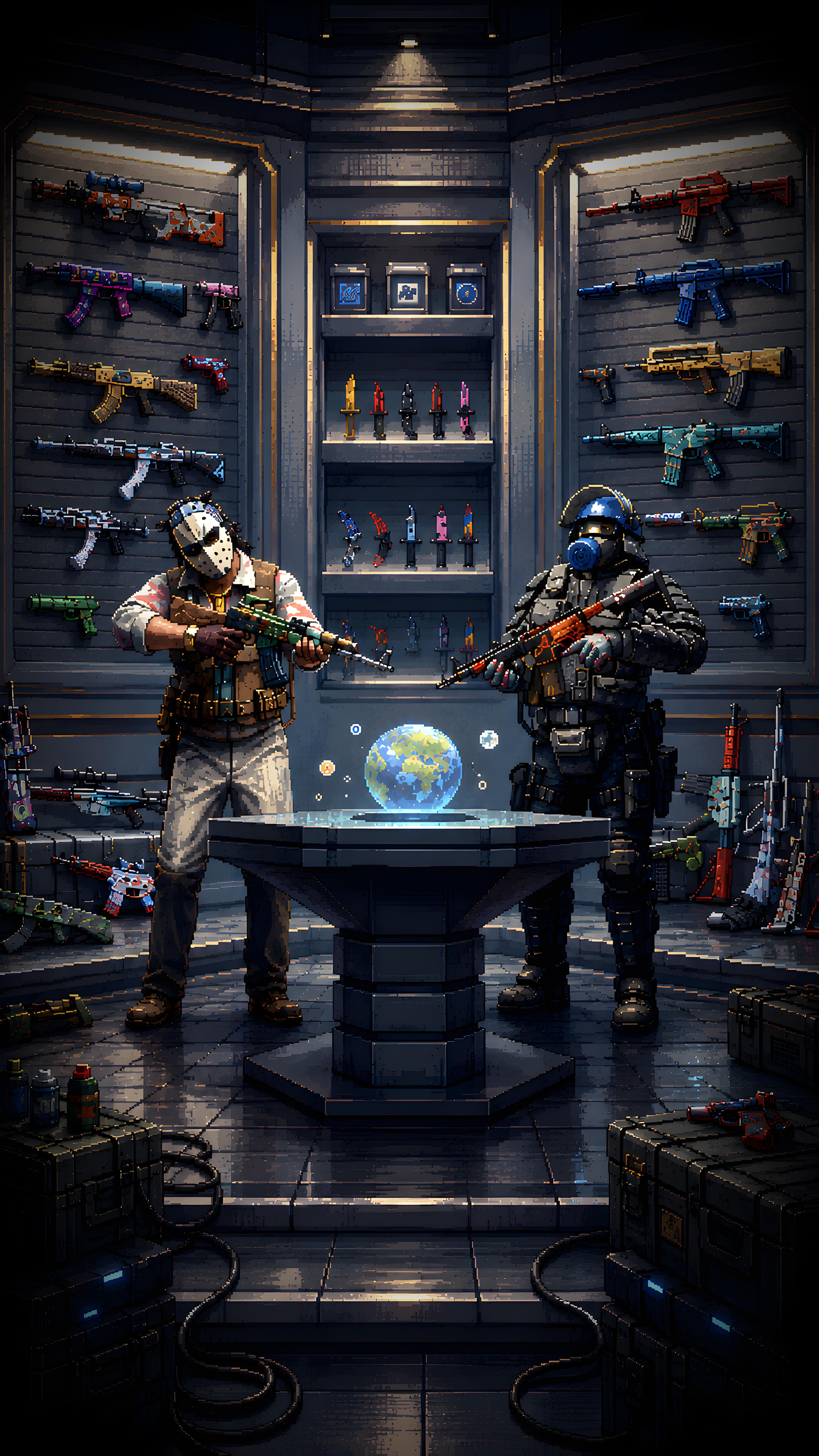 CS2 Pixelated Wallpaper for Phone