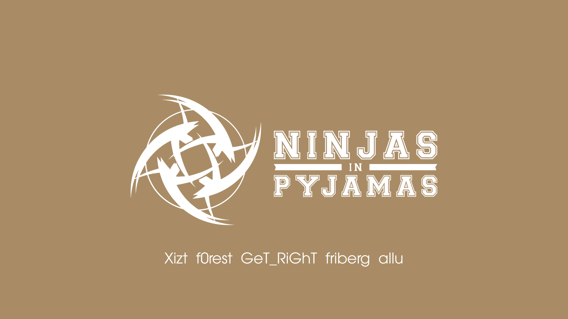 Ninjas In Pyjamas gold/white