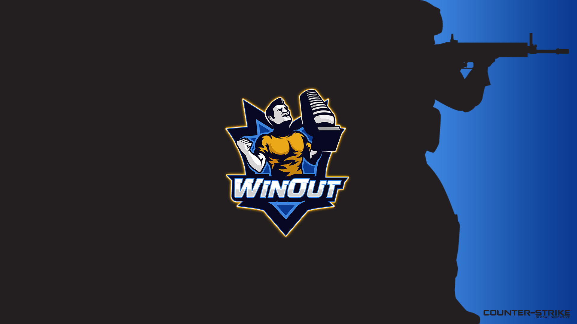 Black with logo - Winout - Blue