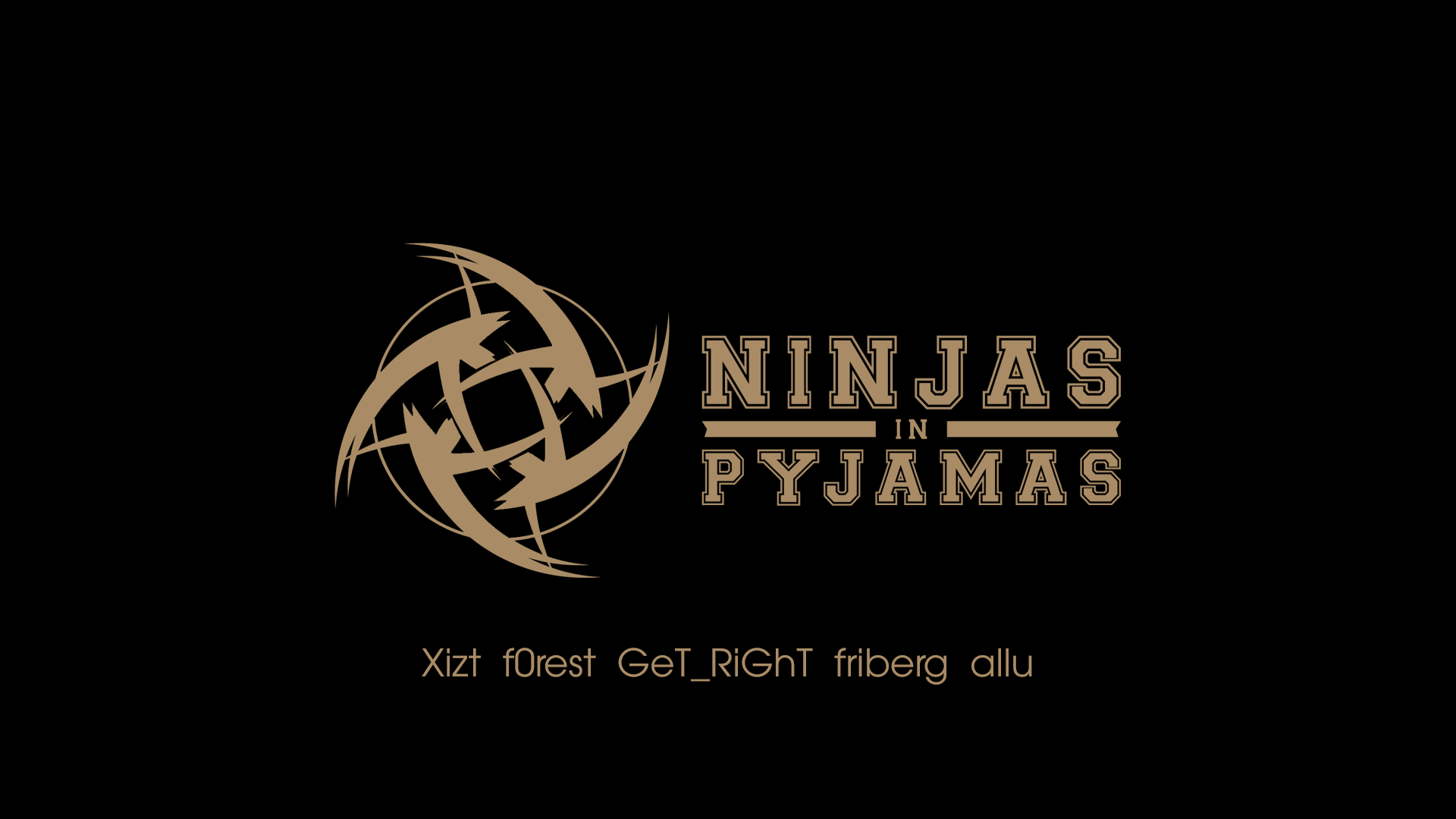 Ninjas In Pyjamas black/gold