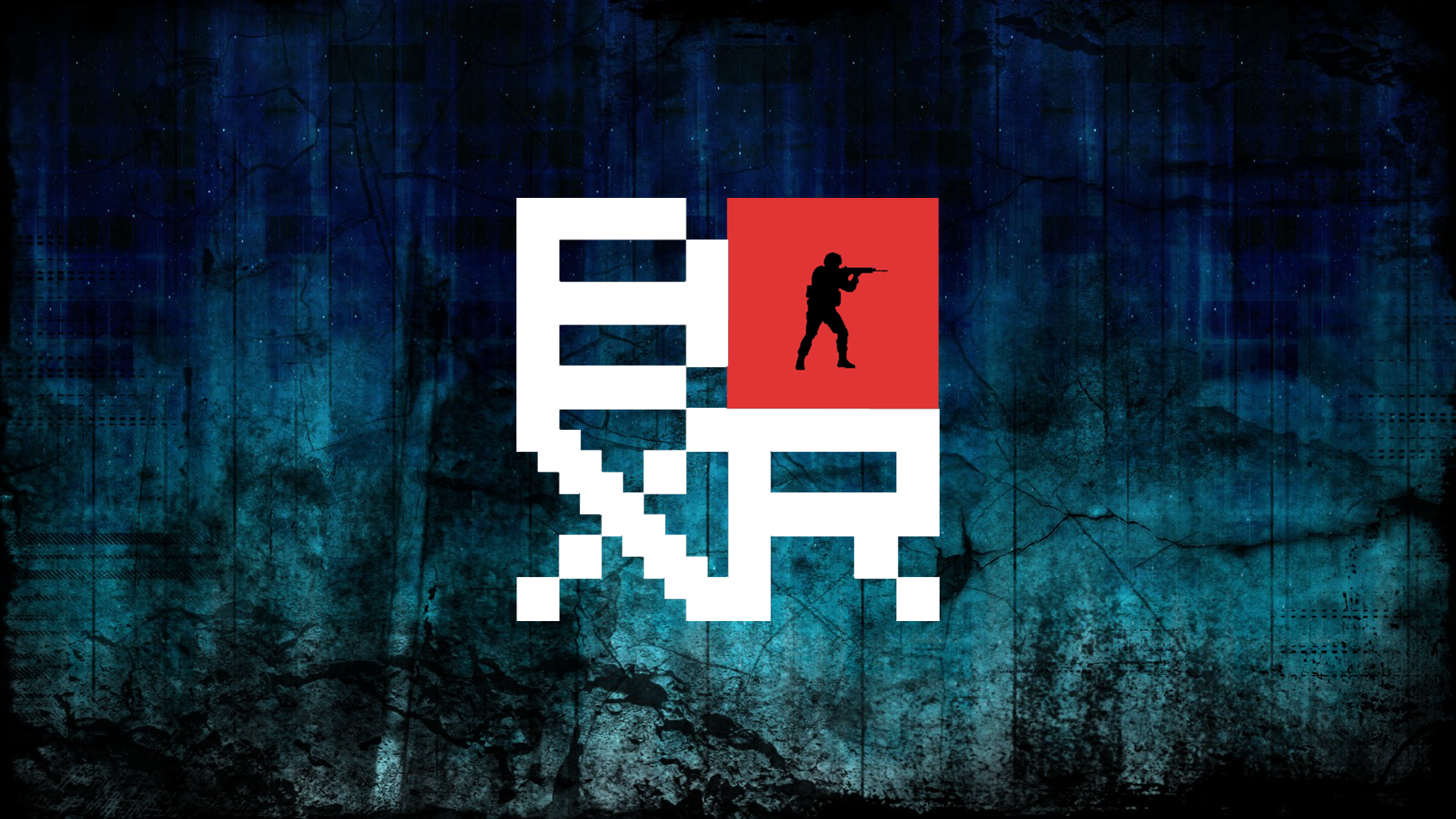 BOXR on blue grunge