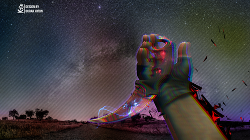 CS:GO Space Karambit - Wallpaper — 1920×1080