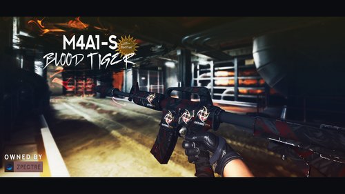 M4A1-S Blood Tiger with Kato 14 — 3840×2160